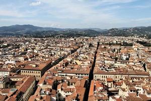 A panoramic view of Florence in Italy photo