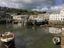 Cornwall in the UK in August 2020. A view of Mevigissy Harbour photo