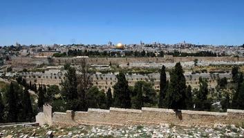 una vista de jerusalén en israel foto