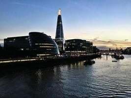 A view of the River Thames at night photo