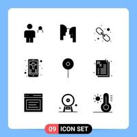 9 Creative Icons Modern Signs and Symbols of location christian transfer celebration web link Editable Vector Design Elements