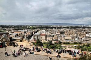 A panoramic view of Edinburgh in Scotland photo