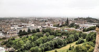 A panoramic view of Edinburgh in Scotland photo