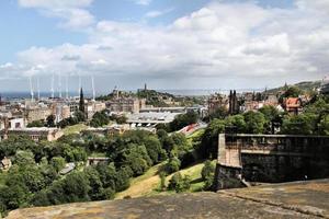 A panoramic view of Edinburgh in Scotland photo