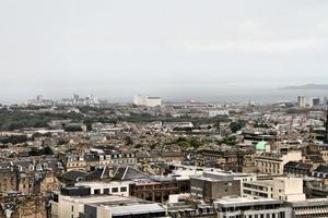 A panoramic view of Edinburgh in Scotland photo