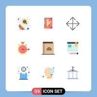 9 Creative Icons Modern Signs and Symbols of book release edict optimization launch Editable Vector Design Elements