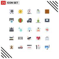 Universal Icon Symbols Group of 25 Modern Flat Colors of square floor eid tile medical Editable Vector Design Elements