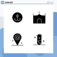 Set of Modern UI Icons Symbols Signs for decoy map sport castle tower house Editable Vector Design Elements