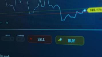 Gráfico de gráfico de velas de negocios de comercio de inversión en el mercado de valores. punto alcista. tendencia del diseño gráfico abstracto del mercado alcista. el concepto de criptomoneda y bitcoin video