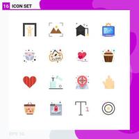 16 Creative Icons Modern Signs and Symbols of baby panty computing graduate cup setting laptop Editable Pack of Creative Vector Design Elements