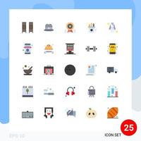 Set of 25 Modern UI Icons Symbols Signs for bath paint achievement arts ribbon Editable Vector Design Elements