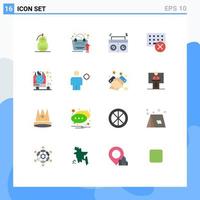 Pictogram Set of 16 Simple Flat Colors of advertisement hardware growth gadget computers Editable Pack of Creative Vector Design Elements