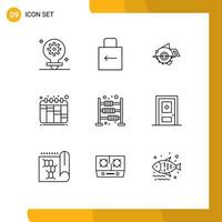 9 Creative Icons Modern Signs and Symbols of calculate workflow saw planning repair Editable Vector Design Elements