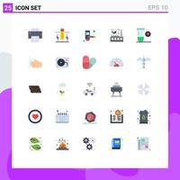 25 Universal Flat Colors Set for Web and Mobile Applications sustainable eco light doodle lock Editable Vector Design Elements