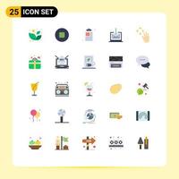 25 Creative Icons Modern Signs and Symbols of present gift business croup hand cursor Editable Vector Design Elements