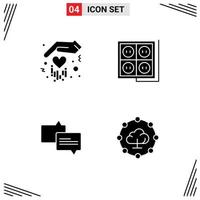 Stock Vector Icon Pack of Line Signs and Symbols for gift mail building socket cloud computing Editable Vector Design Elements