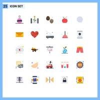 conjunto de 25 iconos modernos de ui símbolos signos para instagram chino chocolate huevo china tambor elementos de diseño vectorial editables vector