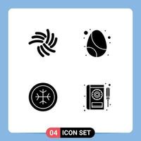 Solid Glyph Pack of Universal Symbols of iota frost crypto currency egg book Editable Vector Design Elements
