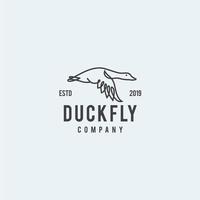 Flying Duck Logo Design Template Inspiration - Vector