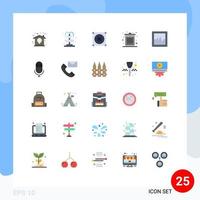 25 Universal Flat Colors Set for Web and Mobile Applications mic graph engine analytics garbage Editable Vector Design Elements