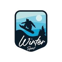 plantilla de diseño de logotipo de deporte de invierno vector