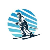 Winter Sport Logo Design Template vector
