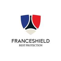 France Shield Eiffel Logo Design Template Inspiration - Vector