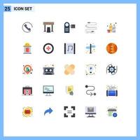 Universal Icon Symbols Group of 25 Modern Flat Colors of wire cord camcorder cable equipment Editable Vector Design Elements