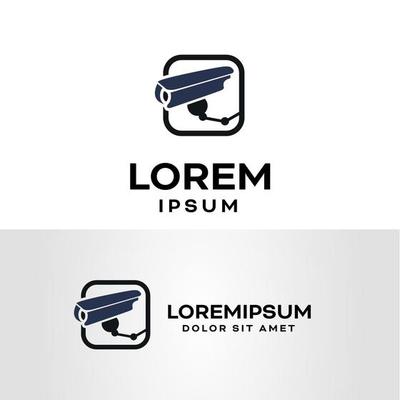 Spy Camera Logo Design Template with white background