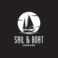 Sail and Boat Logo Design Template Inspiration vector