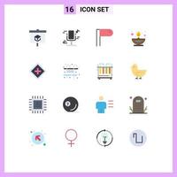 Pack of 16 Modern Flat Colors Signs and Symbols for Web Print Media such as service help paragraph customer lamp Editable Pack of Creative Vector Design Elements