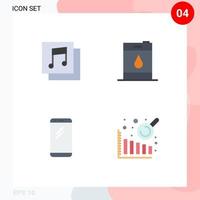 4 Creative Icons Modern Signs and Symbols of albums android barrel phone business intelligence Editable Vector Design Elements