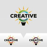 Abstract Creative Bulb Logo Design Template with white background vector