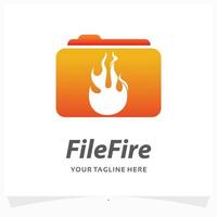 file fire logo design template vector