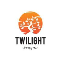Twilight Bonsai Logo Design Template Inspiration