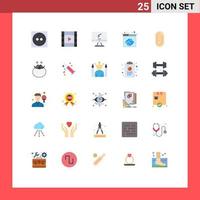25 Thematic Vector Flat Colors and Editable Symbols of touch biometric imac world web Editable Vector Design Elements