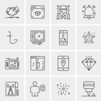 16 Universal Business Icons Vector Creative Icon Illustration to use in web and Mobile Related project