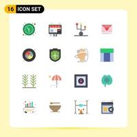 paquete de iconos de vector de stock de 16 signos y símbolos de línea para cd weddind computadoras amor tecnología paquete editable de elementos creativos de diseño de vectores