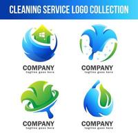 Collection of Cleaning Service Logo Template vector