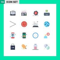 Stock Vector Icon Pack of 16 Line Signs and Symbols for next mail audio chat object Editable Pack of Creative Vector Design Elements