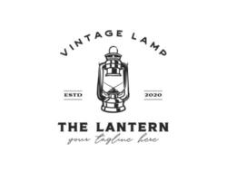 lantern vintage silhouette logo vintage emblem vector