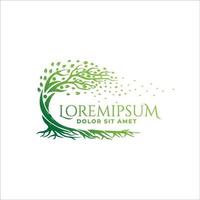 abstract rounded tree logo design template inspiration vector