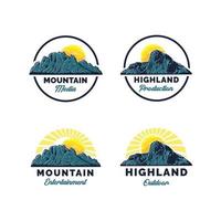 inspiración de plantilla de diseño de logotipo de medios de montaña vector
