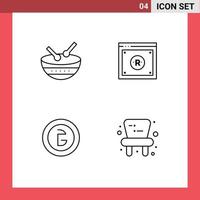 4 Universal Line Signs Symbols of drum bangladesh parade digital currency Editable Vector Design Elements