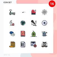 16 iconos creativos signos y símbolos modernos de energía boda hombres pasión de san valentín elementos de diseño de vectores creativos editables