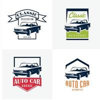 Set of Auto Classic Car Logo Design Templates vector