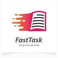 fast task logo design template vector