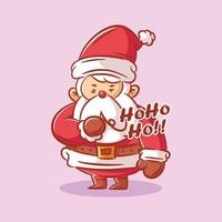 Cute character of Santa Claus pose vector