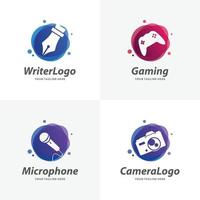 Set of Hobby Logo Design Templates vector