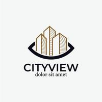 inspiración de la plantilla de diseño del logotipo de la vista de la ciudad - vector